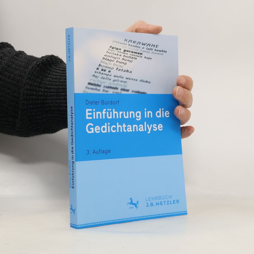 Dieter Burdorf Einführung in die Gedichtanalyse