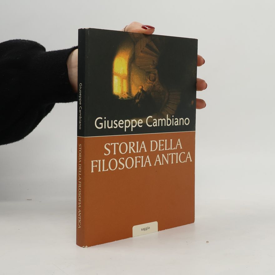Giuseppe Cambiano Storia della filosofia Antica