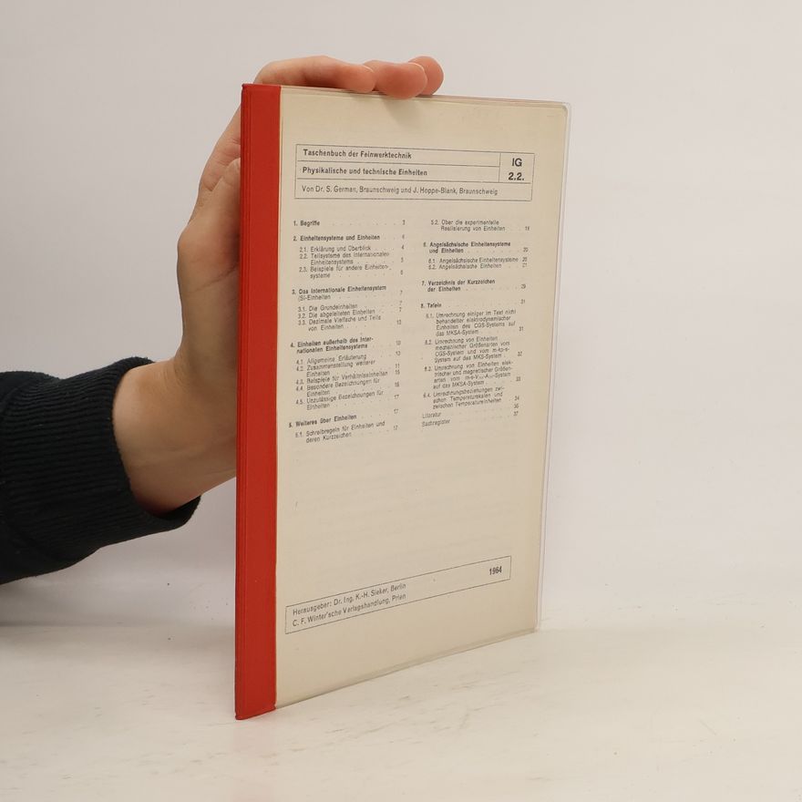 J. Hoppe-Blank Taschenbuch der Feinwerktechnik