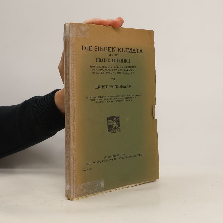 Ernst Honigmann Die sieben Klimata