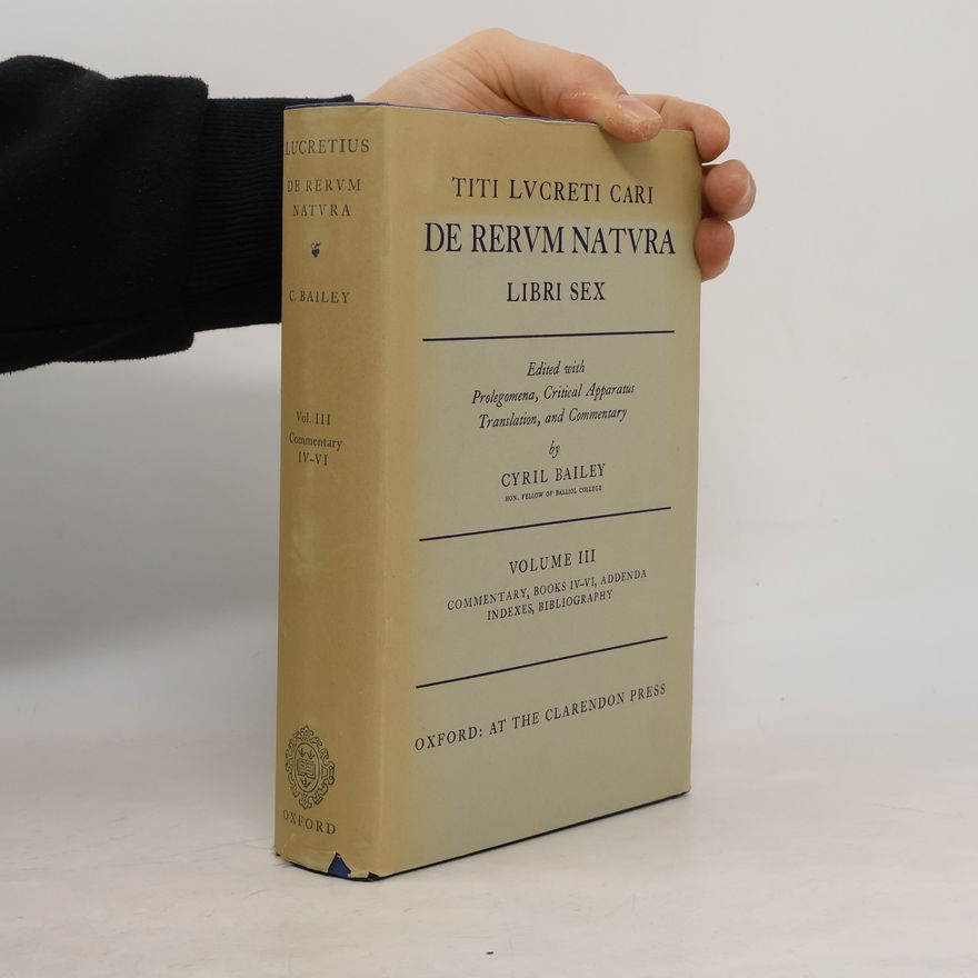Cyril Bailey Titi Lucreti Cari De Rerum Natura Libri Sex III