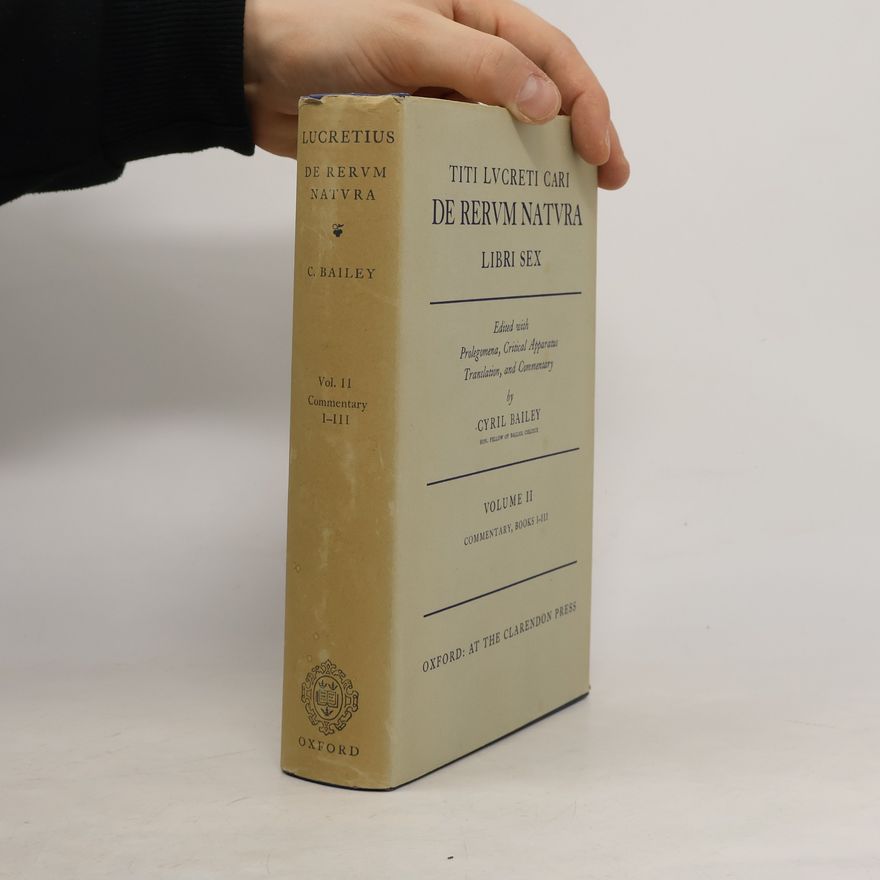 Cyril Bailey Titi Lucreti Cari De Rerum Natura Libri Sex II