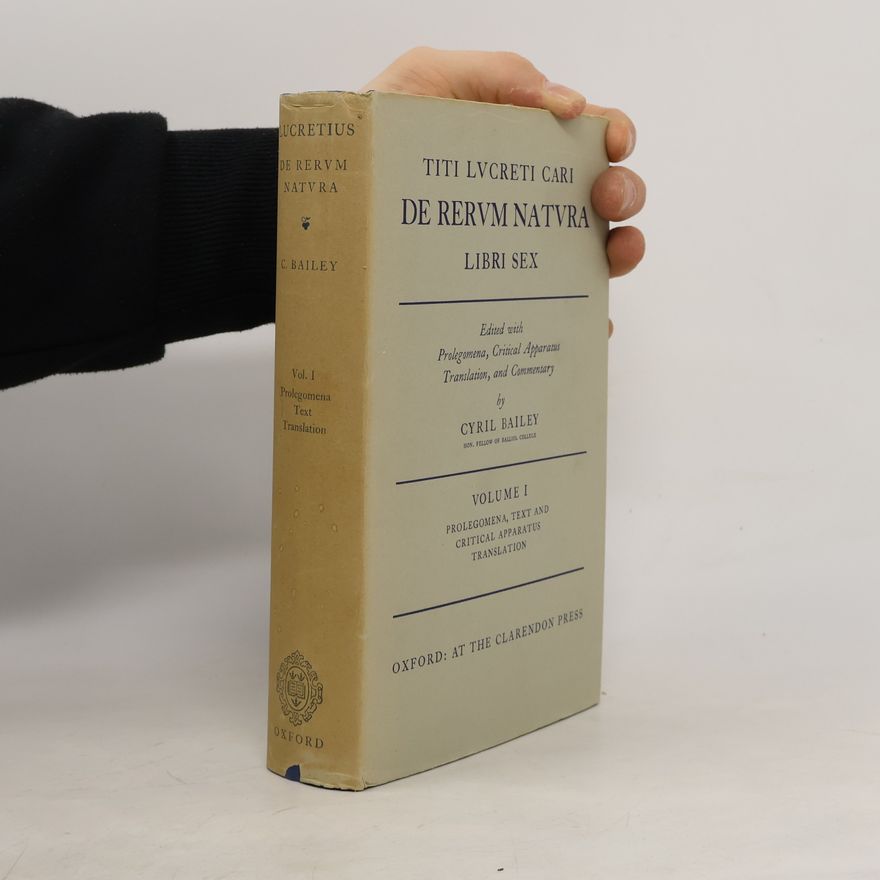 Cyril Bailey Titi Lucreti Cari De Rerum Natura Libri Sex I
