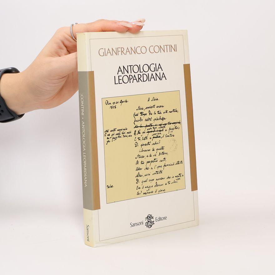 Gianfranco Contini Saggi: Antologia leopardiana