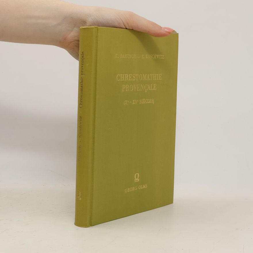 Karl Bartsch Chrestomathe provençale