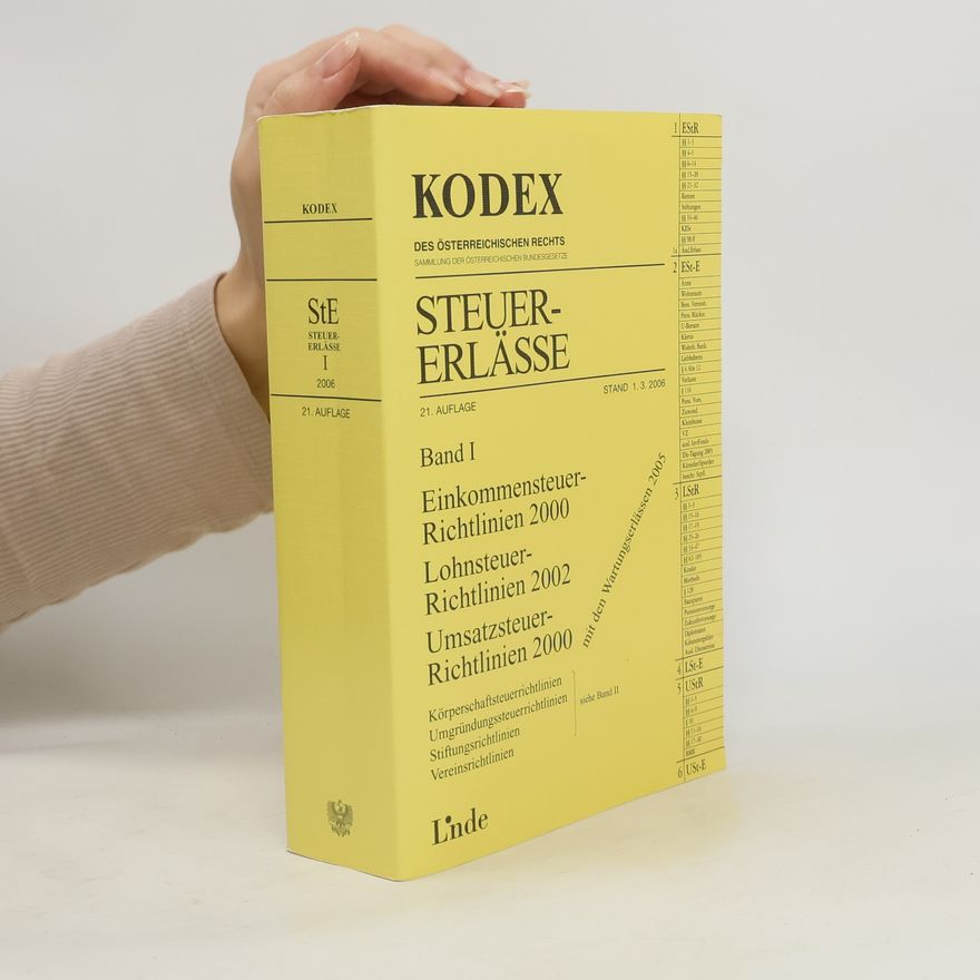 Christoph Ritz Kodex. Steuer-Erlässe I