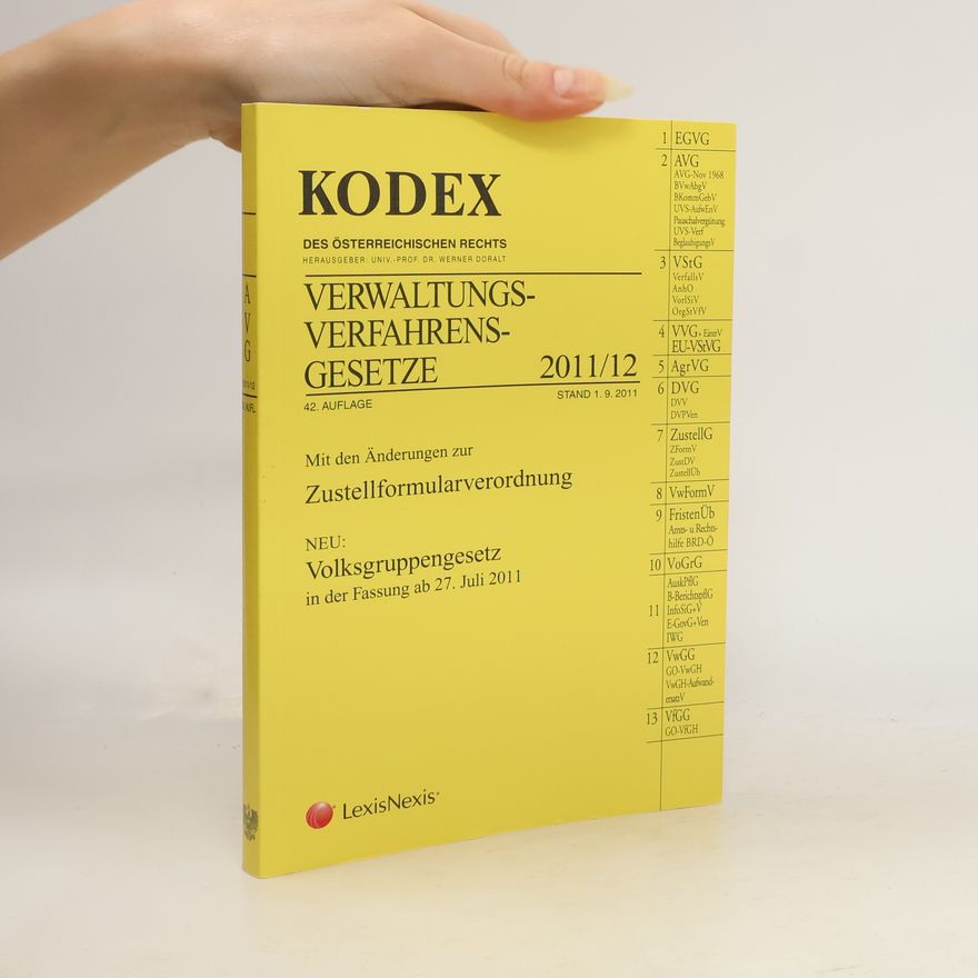 UNIV.-PROF. DR. Werner Dohalt Verwaltungsverfahrensgesetze