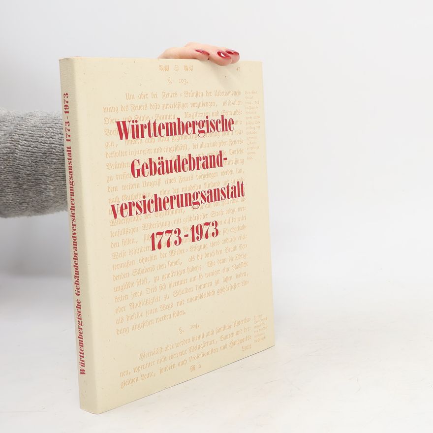 Paul Sauer Württembergische Gebäude Brandversicherungsanstalt 1773-1973