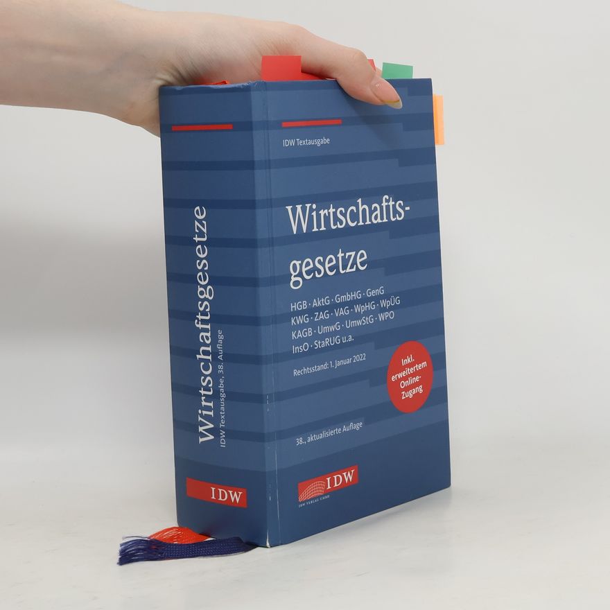 Various authors Wirtschaftsgesetze, 38. Auflage