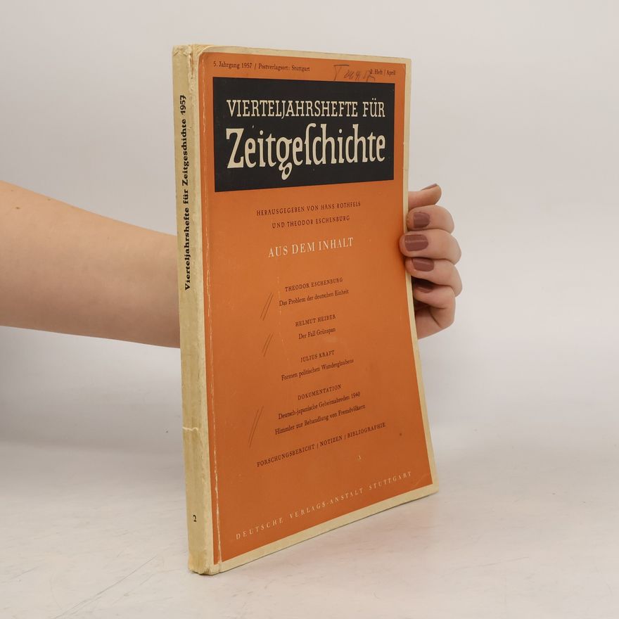 Collectif d'auteurs Vierteljahrshefte für Zeitgeschichte 5/1957