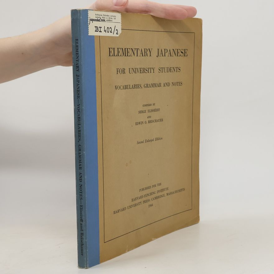 Serge Elisséeff Elementary Japanese for University Students