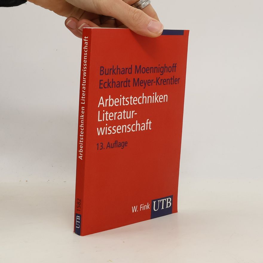 Burkhard Moennighoff Arbeitstechniken Literaturwissenschaft