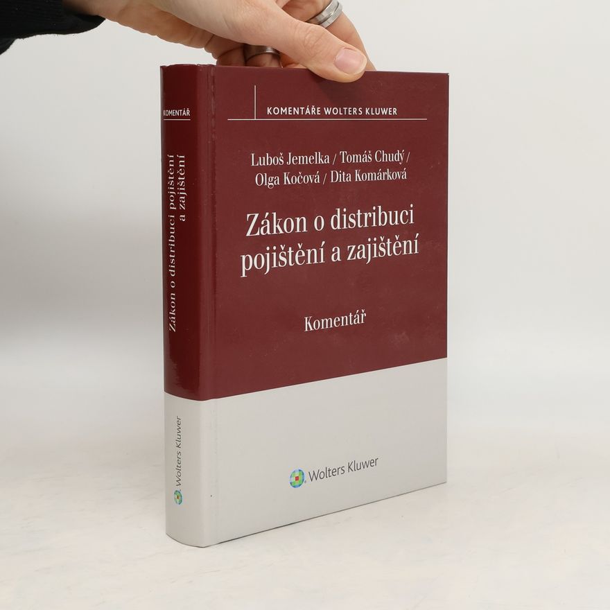 Luboš Jemelka Zákon o distribuci pojištění a zajištění Komentář