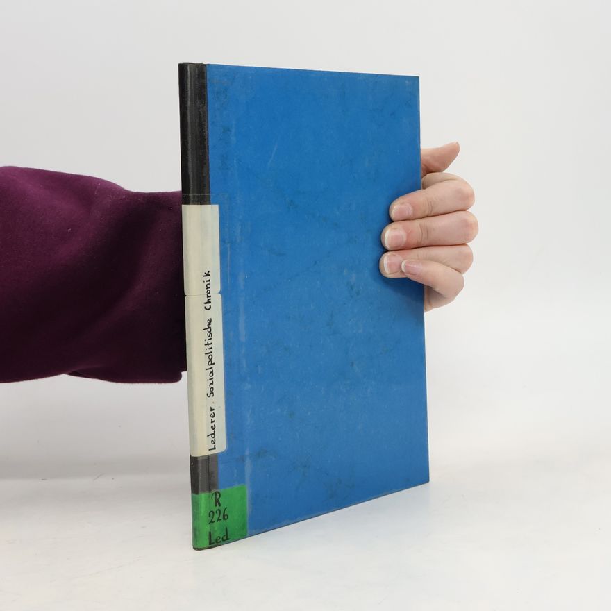 Emil Lederer Sozialpolitische Chronik