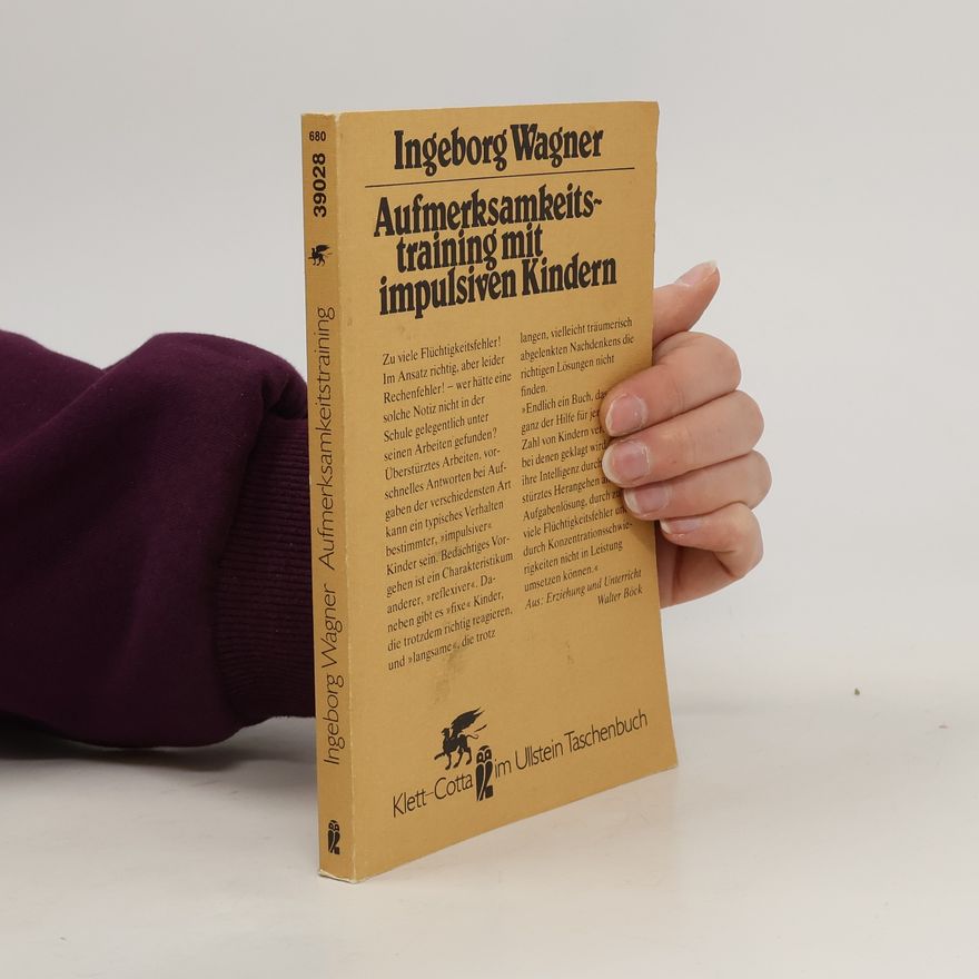 Ingeborg Wagner-Eymann Aufmerksamkeitstraining mit impulsiven Kindern