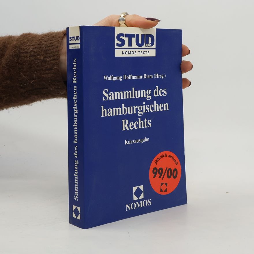 Wolfgang Hoffmann-Riem Sammlung des hamburgischen Rechts