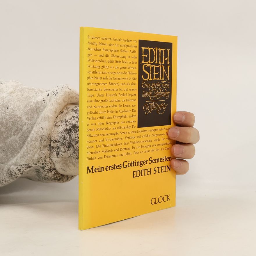 Edith Stein Mein erstes Göttinger Semester