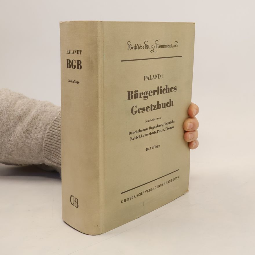 Kolektív autorov Palandt. Bürgerliches Gesetzbuch
