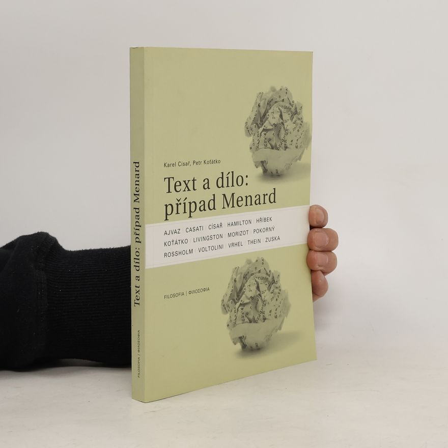 Petr Koťátko Text a dílo: případ Menard