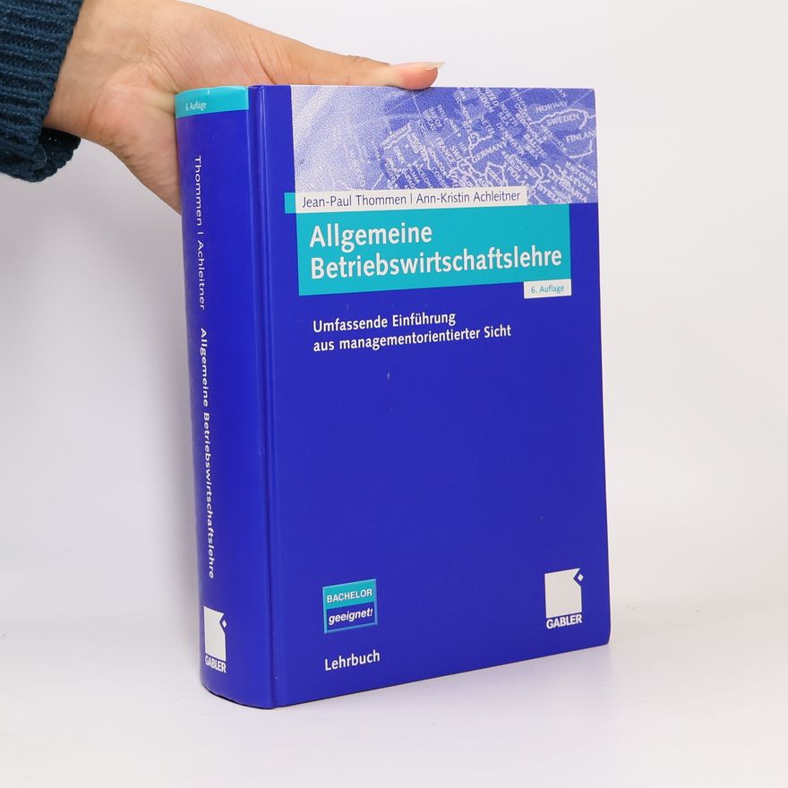 Jean-Paul Thommen Allgemeine Betriebswirtschaftslehre