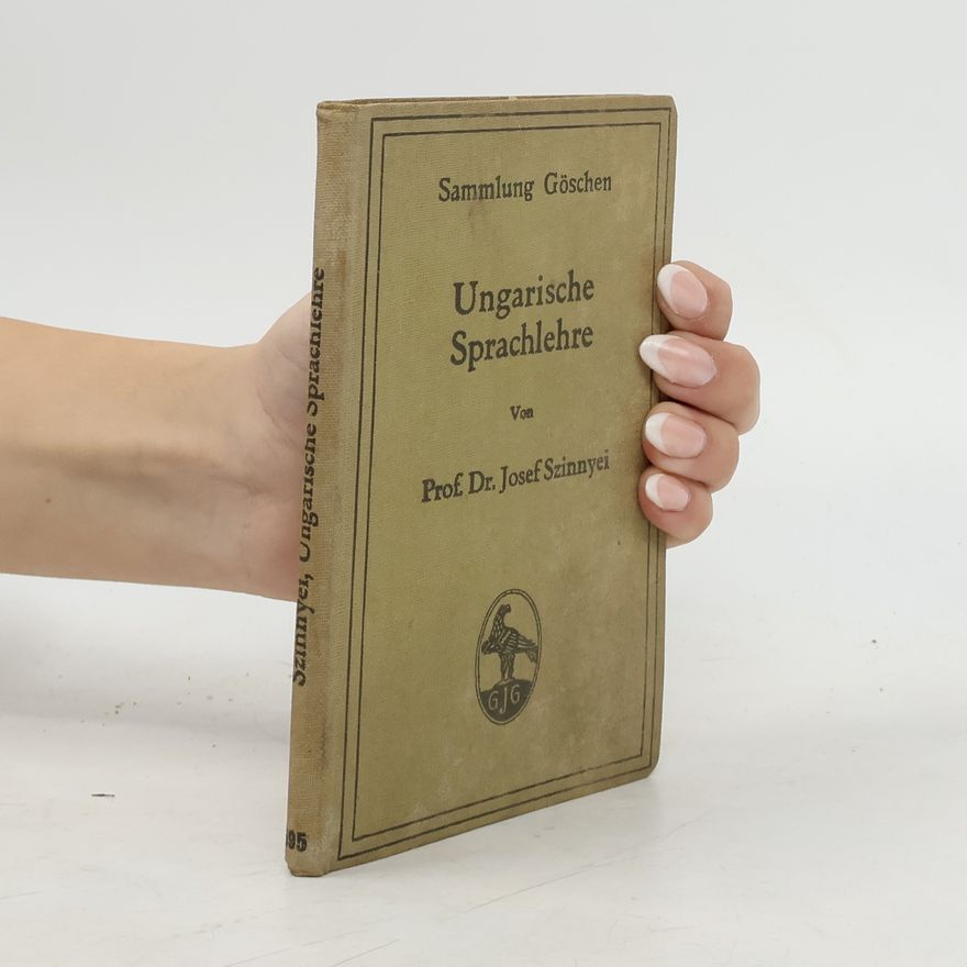 József Szinnyei József Budenz Ungarische Sprachlehre