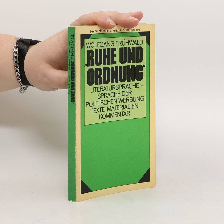 Wolfgang Frühwald Ruhe und Ordnung