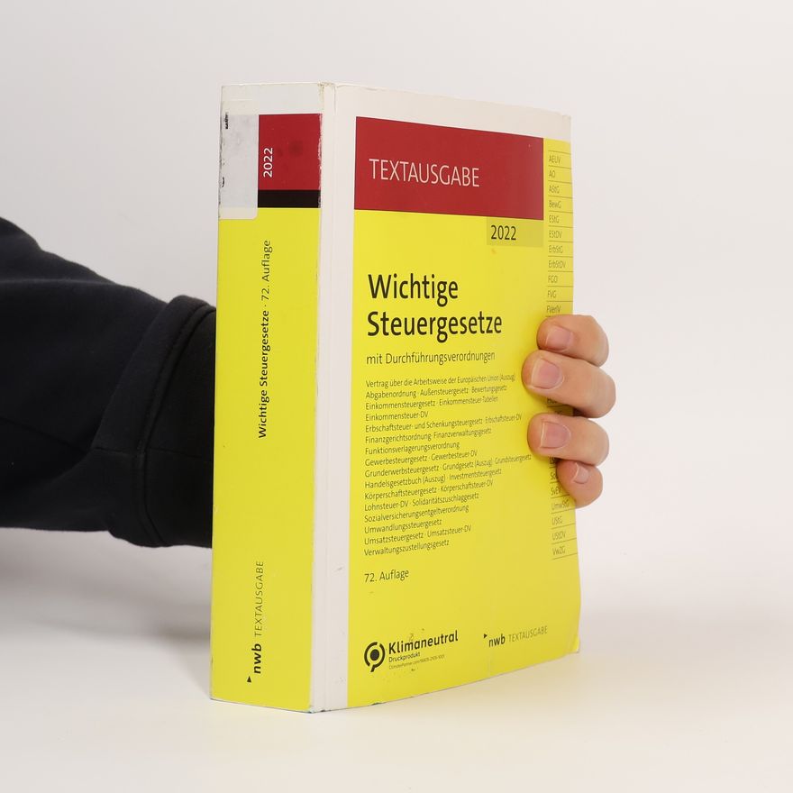 Kolektív autorov Wichtige Steuergesetze