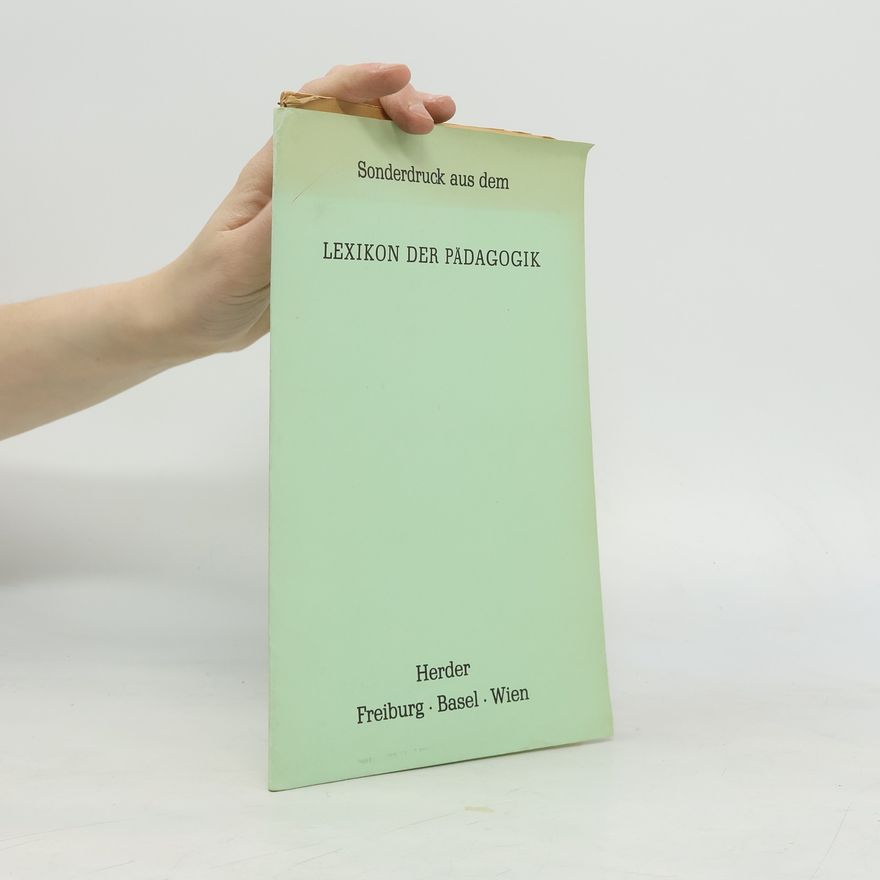 Various authors Sonderdruck aus dem Lexikon der Pädagogik