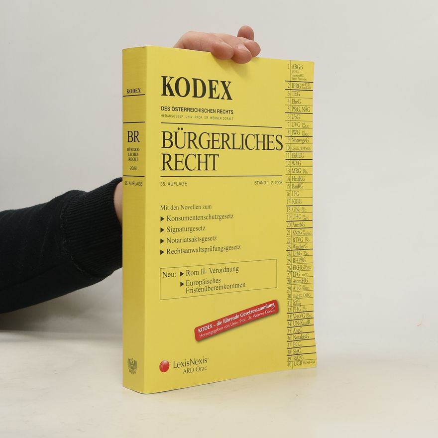 Franz Mohr Kodex des österreichischen Rechts - Hauptband: Bürgerliches Recht
