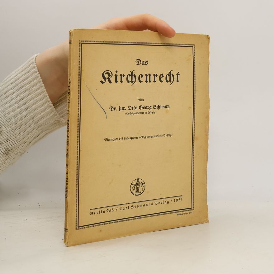 Georg Schwarz Das Kirchenrecht