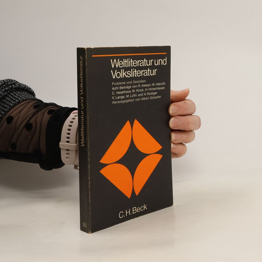 Albert Schäfer Weltliteratur und Volksliteratur