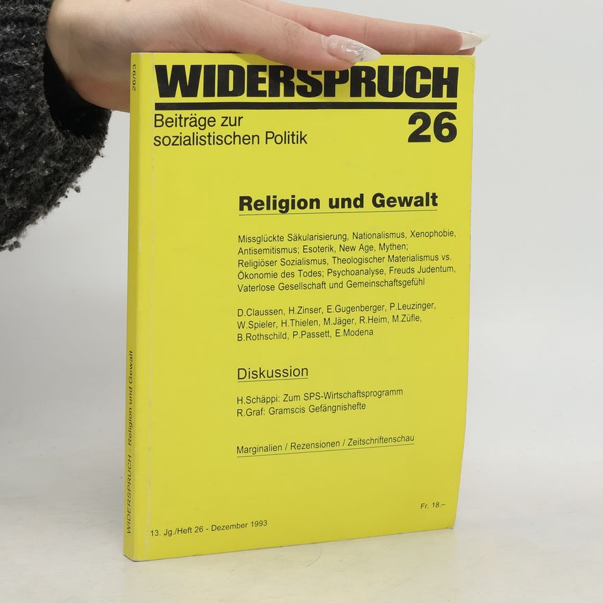 Detlev Claussen Religion und Gewalt