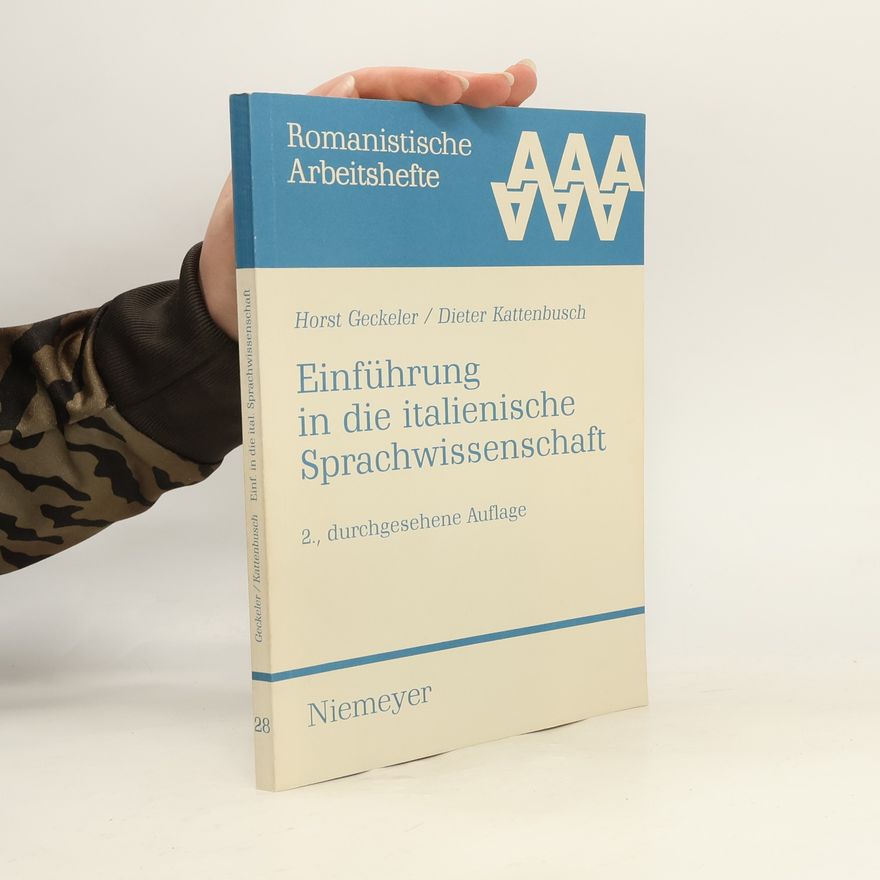 Horst Geckeler Einführung in die italienische Sprachwissenschaft
