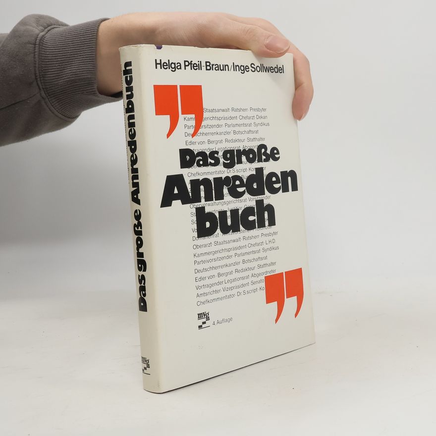 Helga Pfeil Braun Das grosse Anredenbuch