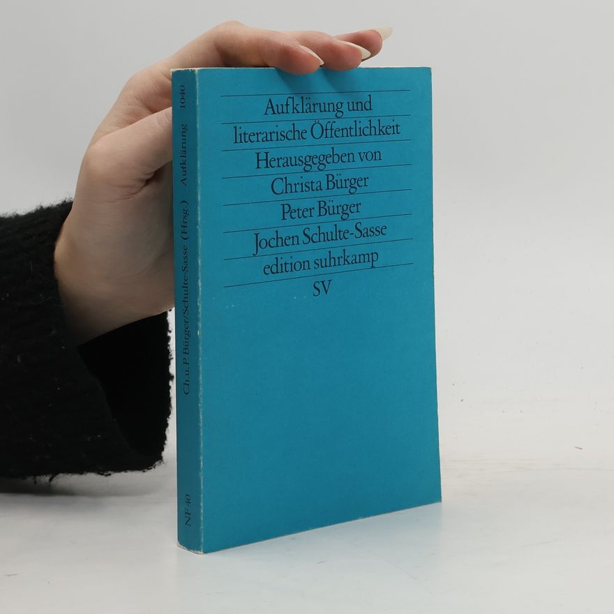 Reinhart Meyer Aufklärung und literarische Öffentlichkeit