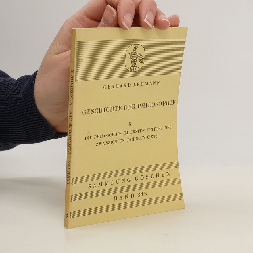 Gerhard Lehmann Geschichte der Philosophie