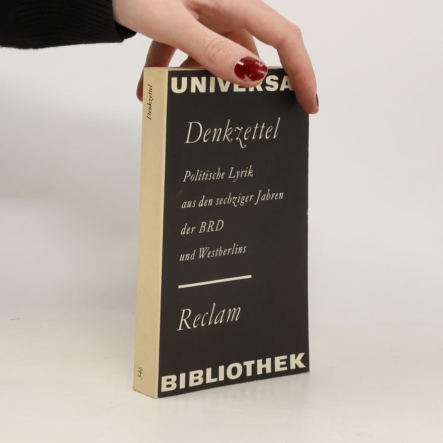 Autorenkollektiv Denkzettel - Politische Lyrik aus den sechziger Jahren der BRD und Westberlins