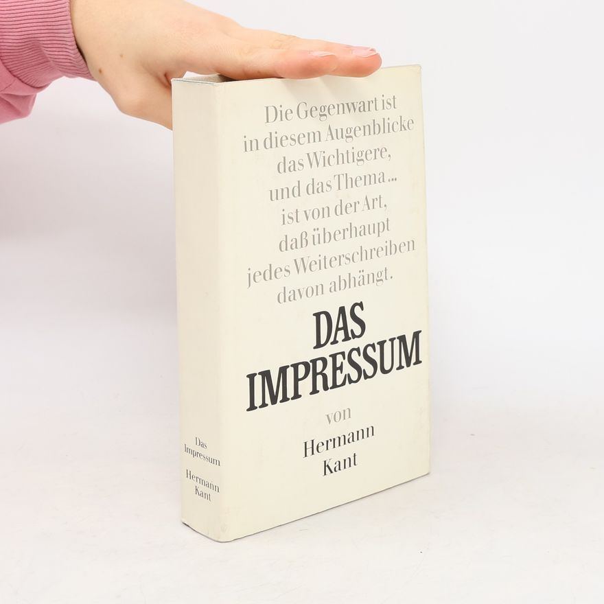 Hermann Kant Das impressum