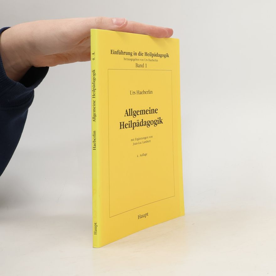Jean-Luc Lambert Allgemeine Heilpädagogik - 4. Auflage
