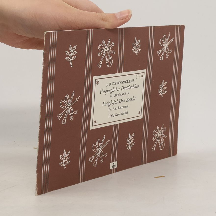 Joseph Bodin de Boismortier Vergnügliches Duettbüchlein für Altblockflöten. Delightful Duo Booklet for Alto Recorders