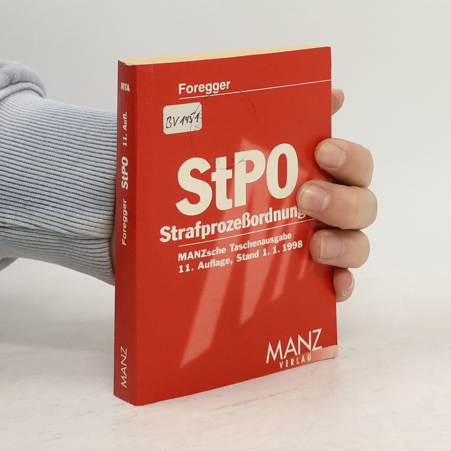 Egmont Foregger Strafprozeßordnung
