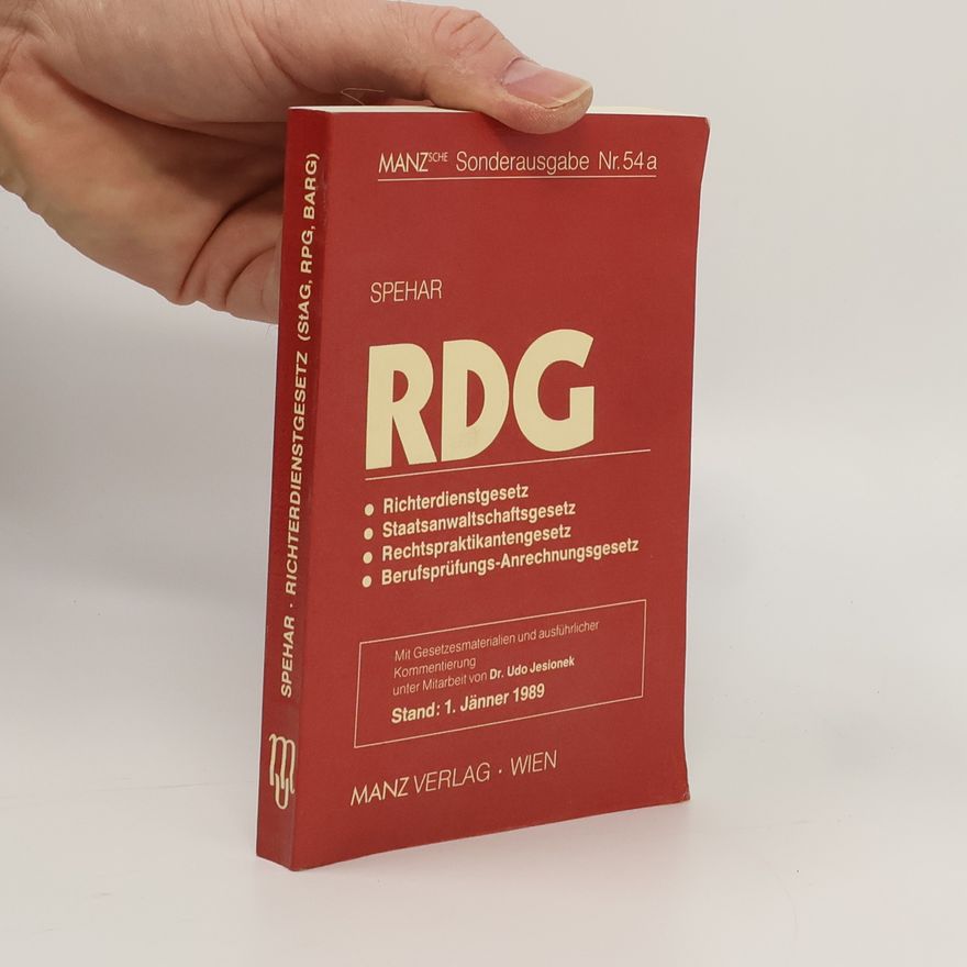 Dr. Udo Jesionek Manz'sche Sonderausgabe - 54a: Richterdienstgesetz