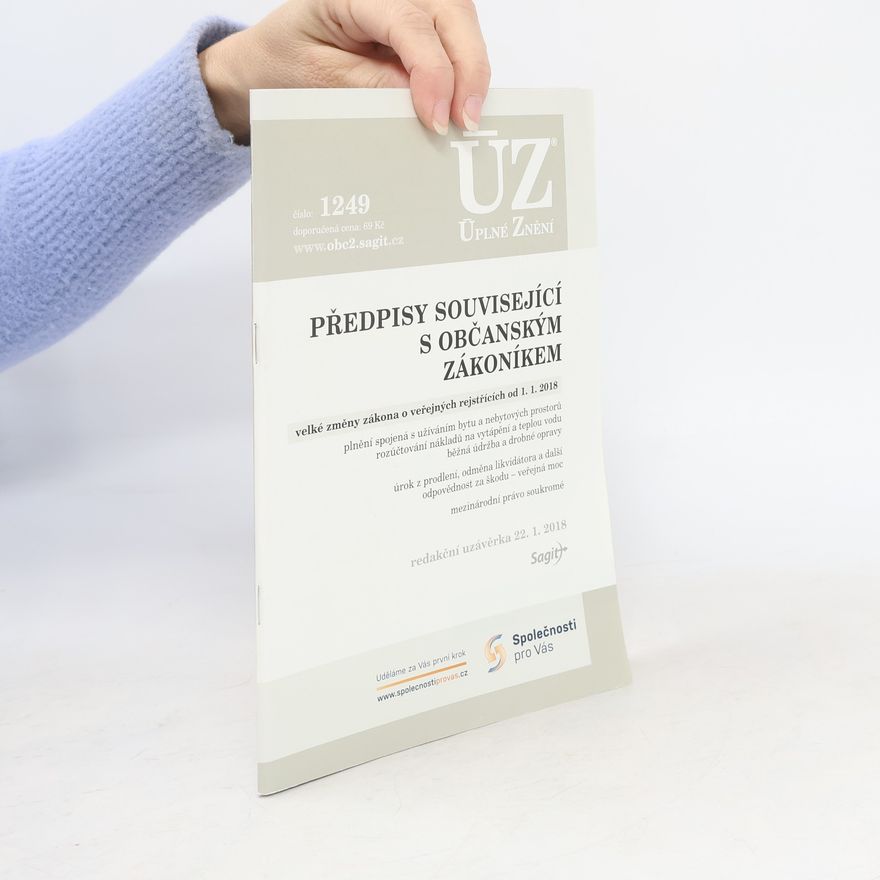 Kolektiv autorů ÚZ č. 1249 - Předpisy související s občanským zákoníkem, Veřejné rejstříky