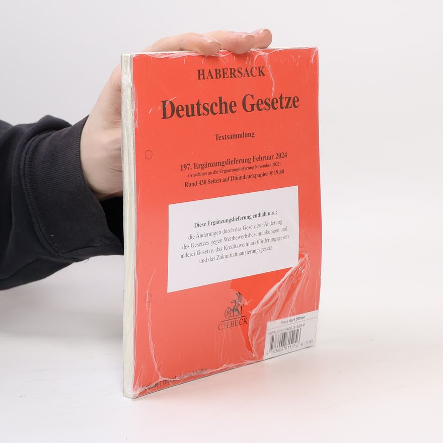 Autorenkollektiv Deutsche Gesetze 197. Ergänzungslieferung