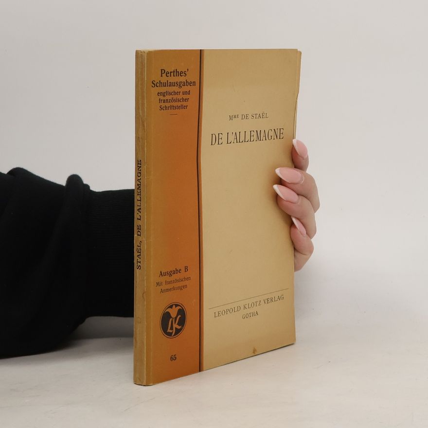 M. de Staël De l´allemagne