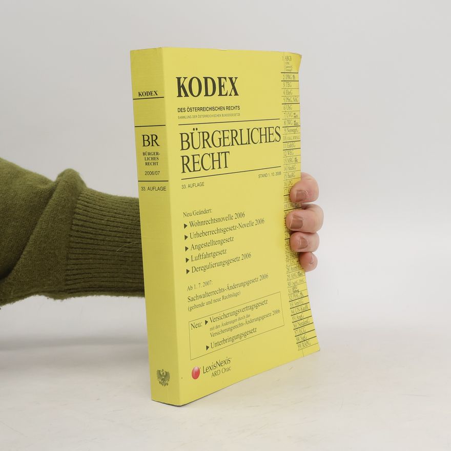 Franz Mohr Kodex des österreichischen Rechts - 33: Bürgerliches Recht