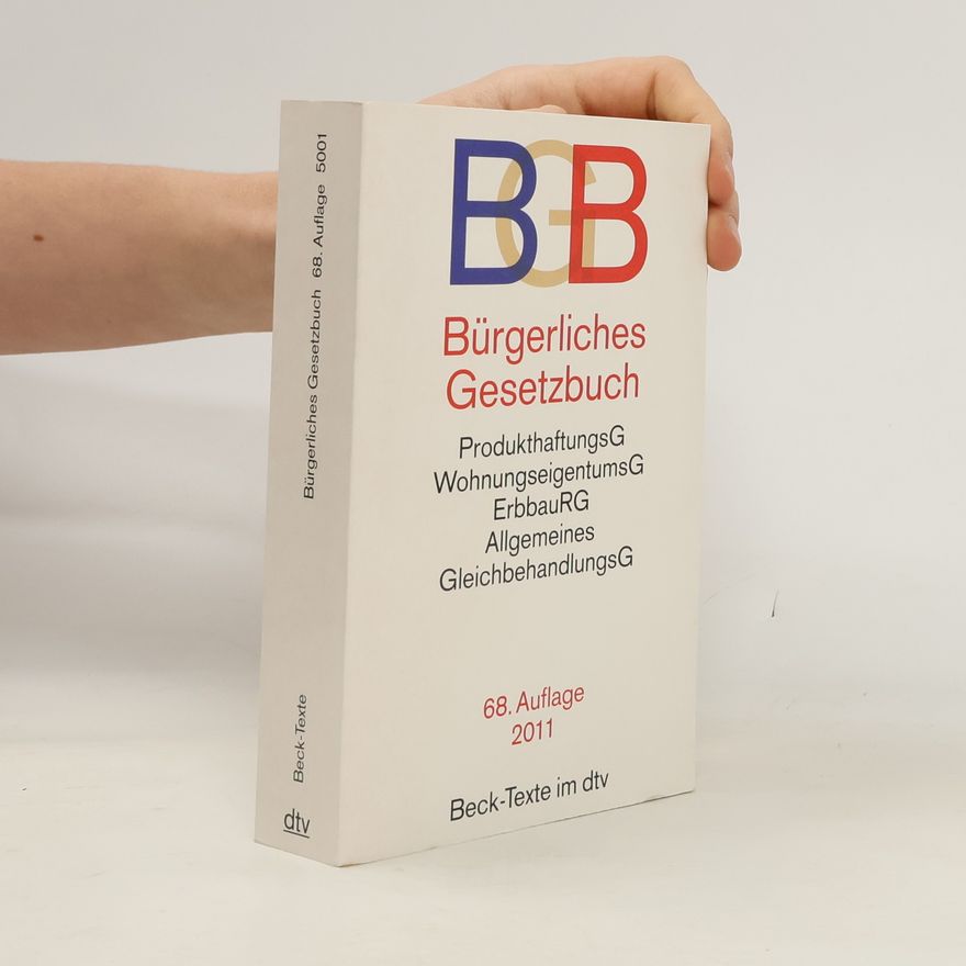 Various authors Bürgerliches Gesetzbuch 68. Auflage