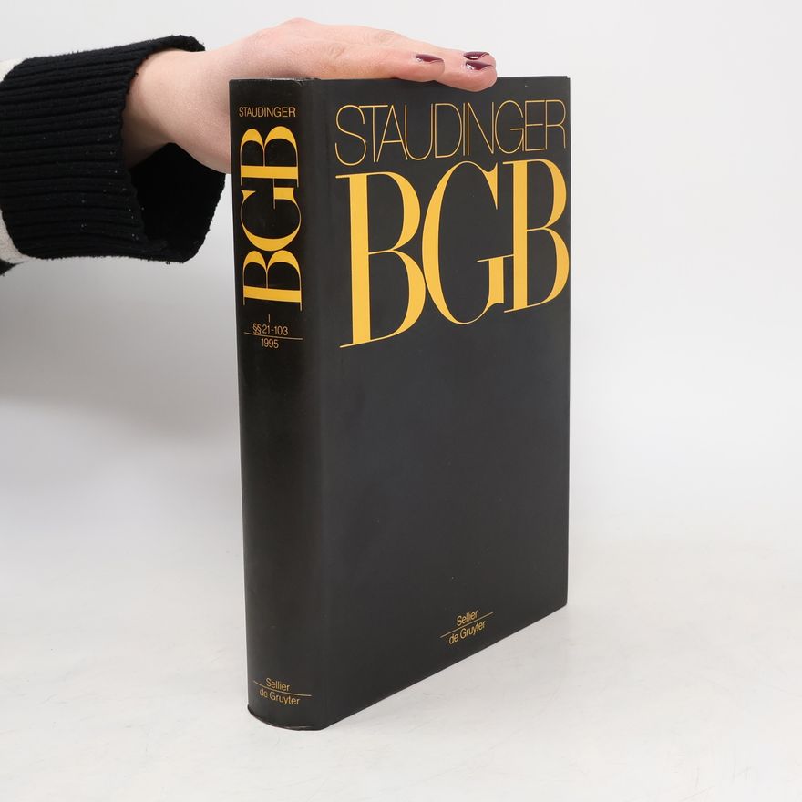 Julius von Staudinger J. von Staudingers Kommentar zum Bürgerlichen Gesetzbuch 1995