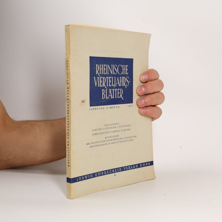 Various authors Rheinische Vierteljahrsblätter 1953