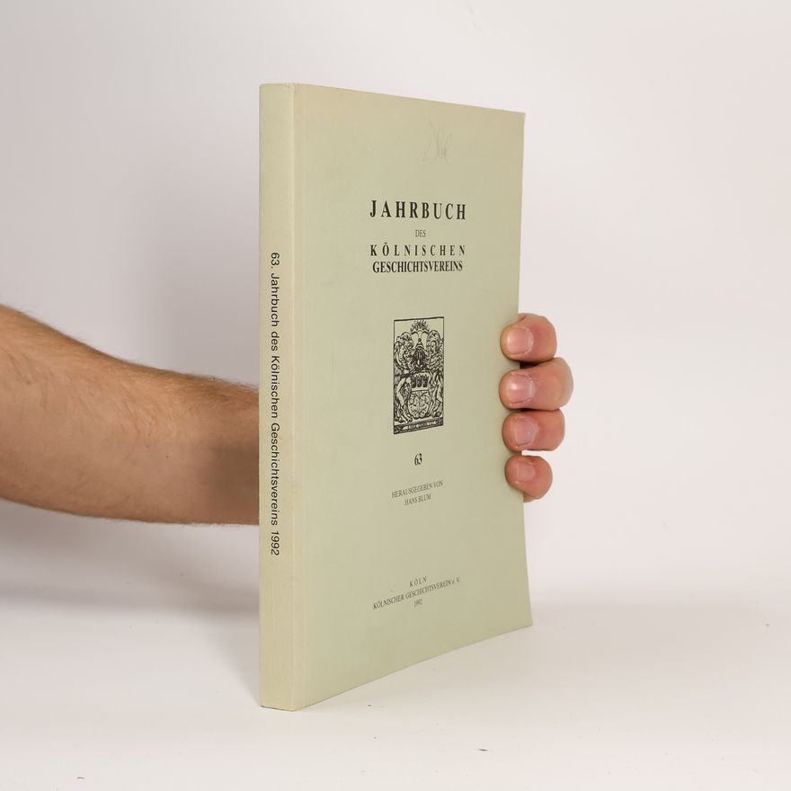Various authors 63. Jahrbuch des Kölnischen Geschichtsvereins
